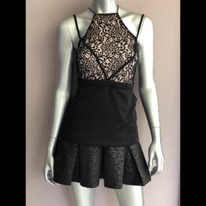 Black lace cocktail dress